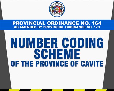 coding scheme cavite|Number Coding Scheme Cavite .